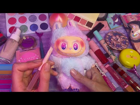ASMR Makeup on a Labubu (Whispered, Labubu Unboxing)