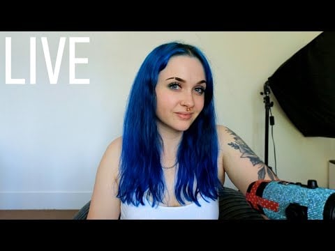 ASMR LIVE | Tape On Mic, Doing My Nails, Eating Toast, Gum Chewing