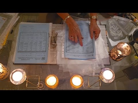 Asmr📜Document Sorting. Soft Spoken. Paper Turning Sounds. Crinkly Sounds Of Plastic Sleeves.