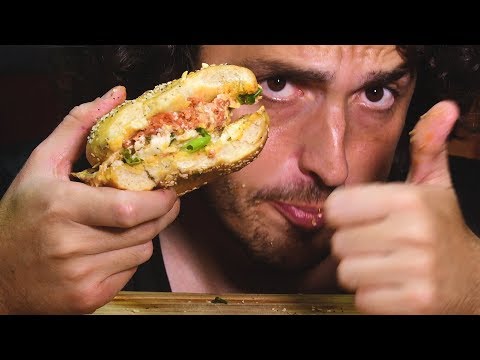 ASMR BIG BAGEL CHORIZO EGG N CHEESE! Breakfast Sandwich * RECIPE + HD SOUND QUALITY * 먹방