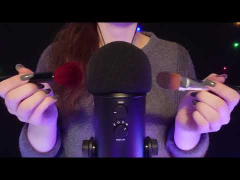 ASMR - Microphone Brushing (With & Without Windscreen) [No Talking]