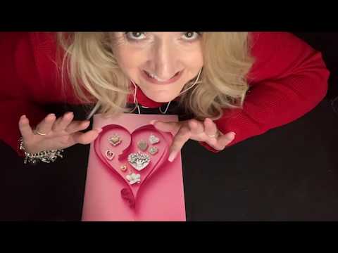 ASMR Relaxing Whispered Valentine's Day Jewelry Catalog Page Turning
