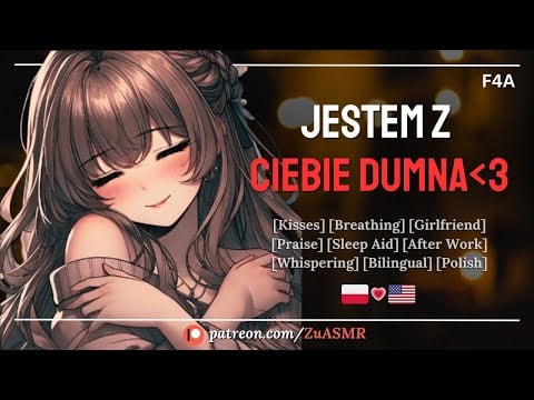 Polish girlfriend lulls you to sleep |F4A| whispering| bilingual| sleep aid| slow speech| ASMR RP