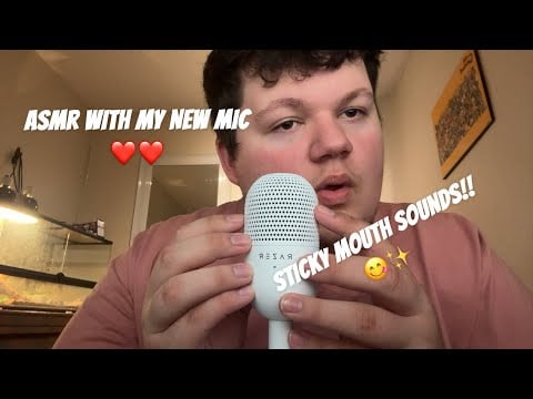 ASMR Sticky Mouth Sounds ❤️ 200 Subscriber Special!! (tingly)✨