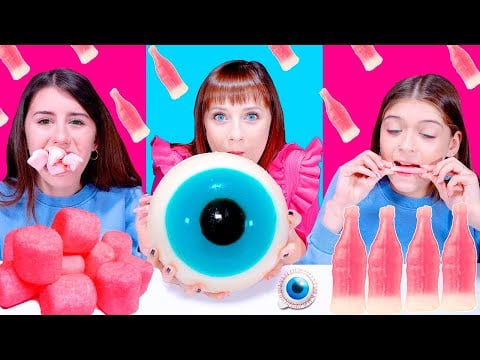 ASMR Big Spoon VS Small Spoon VS No Hands Food Challenge Compilation