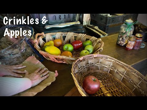 ASMR Request/Apple inventory (No talking) Heavy paper crinkles/crackling fire (Whispered tomorrow)