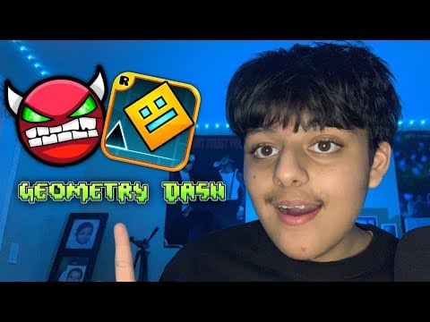 ASMR Playing Geometry Dash (Hard Demon)