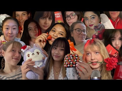 ASMR with my subscribers 🍓ྀི˚.༘⋆ but we can only use the colour red !! (yall did AMAZINGG)