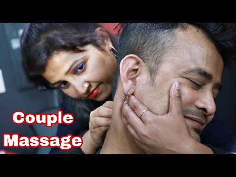 Gift ASMR Massage For Husband | Barber Girl Chaitali Doing Head & Neck Massage With Forehead Tapping