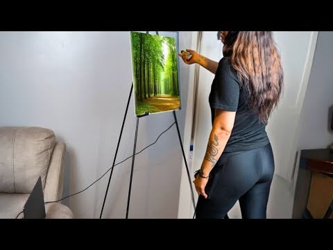 ASMR Finger Painting Triggers | Relaxing Canvas Sounds & Visuals