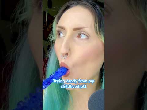 🍭Trying candy from childhood PT 1🍭 #asmr #eating #mukbang #asmrcandy #candyasmr #chewingsounds