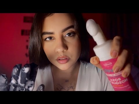 ASMR FAZENDO UMA LIMPEZA DE PELE EM VOCÊ 💆🏻‍♀️
