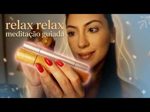 ASMR Meditação guiada Diferente para Ansiedade e Insônia (ambiente escuro, sussurros, sons lentos)