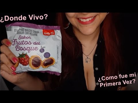 ASMR SUSURRANDO (CONTESTANDO PREGUNTAS) Y "COMIENDO" GALLETITAS  |  ASMR EN ESPAÑOL  |  MUKBANG