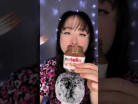 ASMR Eating Nutella #asmr #asmrshorts #asmrsounds #asmreating