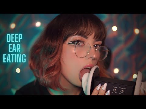 ASMR deep ear licking with panning - no talking