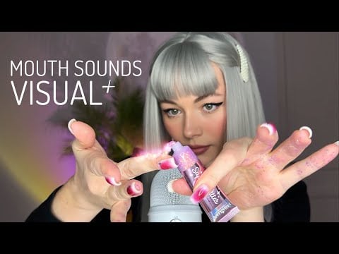 ASMR Wet Mouth Sounds & Glitter Visual trigger