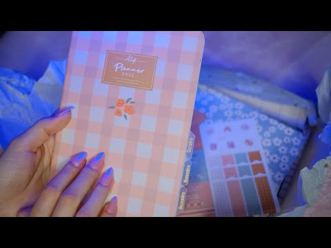 ASMR - RECEBIDOS DE PAPELARIA 📌 (sussurro, embalagens, tapping, scratching)