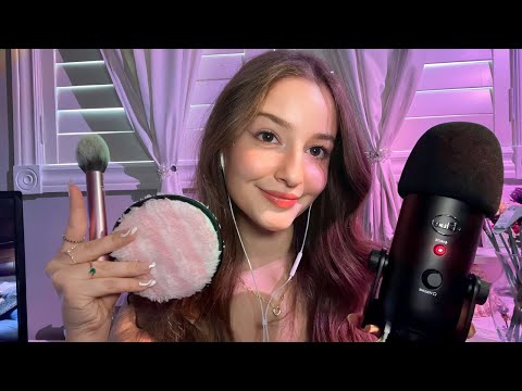 ASMR| First ASMR with New Mic! 🎤 (Brushing, Whispering)