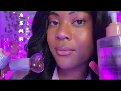 ASMR Big Sis Helps You Sleep 💖 Comforting Pink Triggers Roleplay