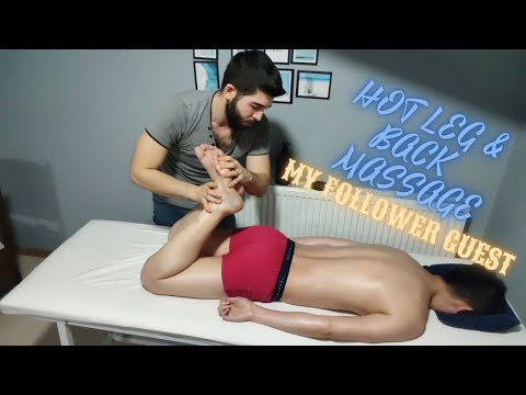 ASMR SOFT BACK AND LEG MASSAGE & MY SUBSCRIBER GUEST FROM LONDON #asmr #legmassage #pijat