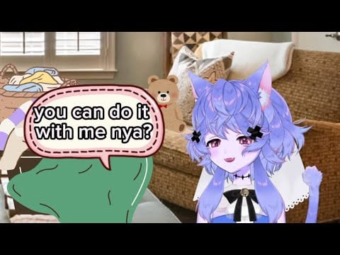 “ASMR” Roleplay: Your Catgirl Grabs Your Shirt and Cajoles You to Sort Laundry with Her