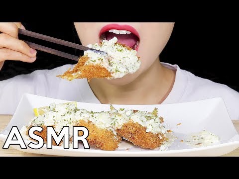 ASMR DEEP FRIED FISH Horse Mackerel *CRUNCHY* 생선튀김 (아지후라이) 리얼사운드 먹방 Eating Sounds