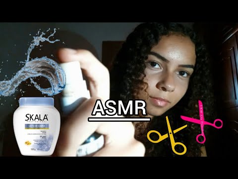 ASMR - FINALIZANDO O SEU CABELO CACHEADO - (com sons reais)