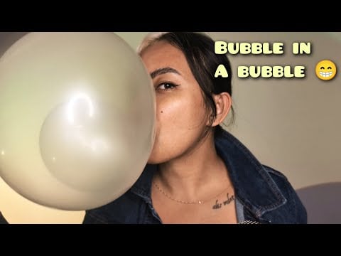 ASMR Extra Tingly Sensitive Chewing Gum , Paper Sounds, Blowing Bubbles