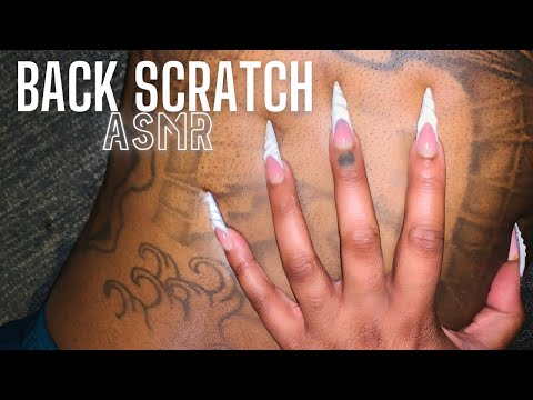 ASMR | back scratching, lotioning, massaging💆🏽‍♀️Brain melting tingles. Long nails ASMR