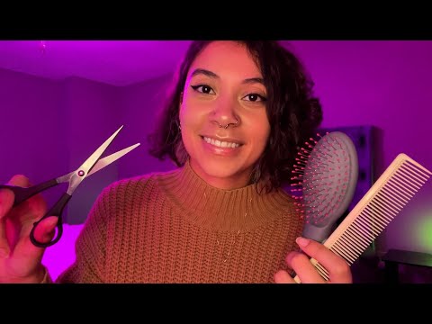 Giving You A Sleepy Haircut (Unintelligible Whispers & Hand Movements) ~ ASMR