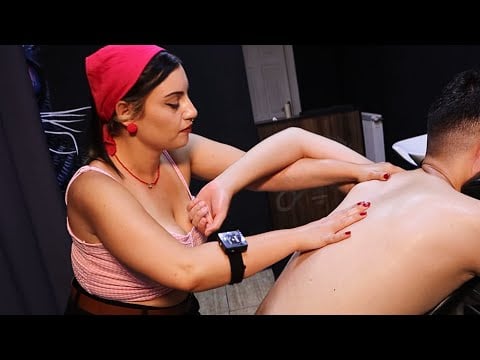 An ASMR Massage Story - Back-Head Massage - Soft Talking Asmr