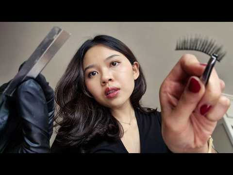 ASMR Professional Thai Doing Your eyelashes & eyebrows✨ช่างต่อขนตาและทำคิ้วให้คุณสวยเป๊ะ