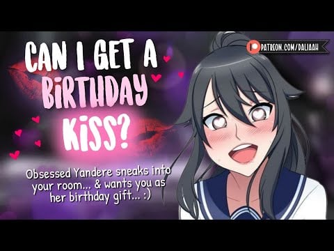 Possessive Yandere intrudes Your Sleep [ kissing💋 | stalking you | bday | whispered audio roleplay]