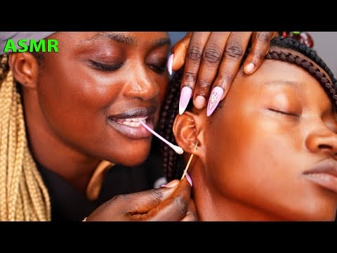ASMR ✨DETAILED Ear Cleaning, Nitpicking,hair parting, scalp greasing For Deep Sleep. Whisper and gum