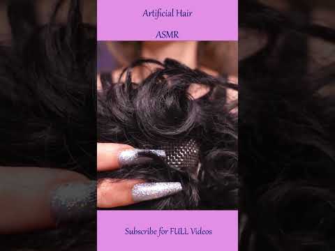 ASMR Artificial Hair Sounds Super Relaxing ❤️ #shorts #asmr