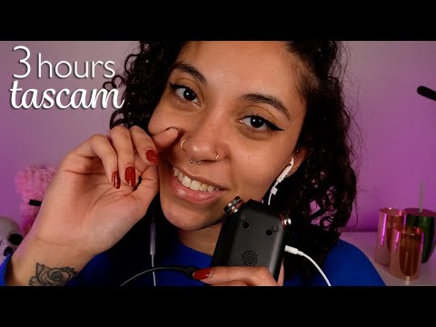3 HOURS | Intense *TASCAM ASMR* (Mouth Sounds, Inaudible, Assorted Triggers & More)