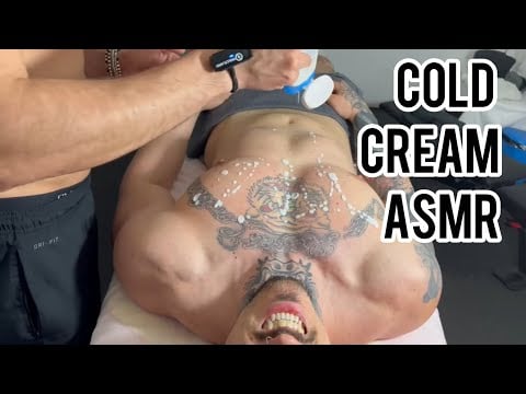 Pectoral massage - asmr tattoo - relax with us - asmr pecs massage