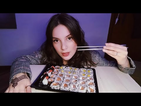 🍣 ASMR RESTAURANTE DE COMIDA JAPONESA (mukbang, roleplay) - Mori Yumi