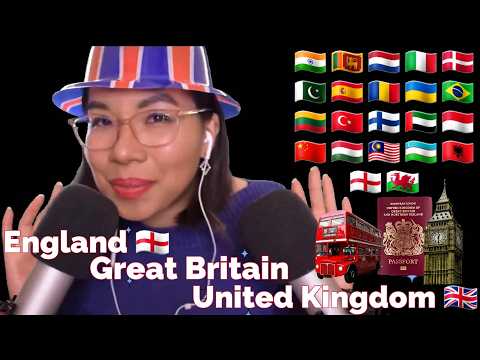 ASMR GREAT BRITAIN IN DIFFERENT LANGUAGES FOR SLEEP (Soft Speaking, Brown Noise) [22 Languages] 🇬🇧