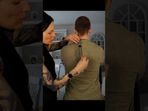Measure the back and take notes