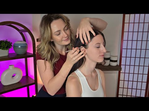 ASMR Relaxing Head, Shoulder & Neck Massage | Gua Sha, Rolling Pin & Pressure Point Therapy