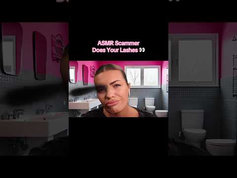 ASMR scammer does your lashes 👀 #shorts #asmr #asmrshorts #asmrsounds