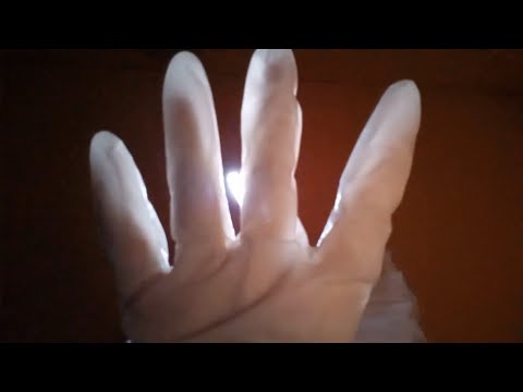 ASMR | Eye test with Light in the dark (follow instruction, glove sounds)
