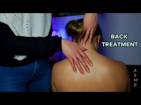 ASMR | Back Scratching | Back Treatment with Cleansing, Purifying Mask, Lotion, Massage- No Talking