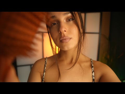 A Very Relaxing ASMR Reiki Session (hair brushing, face brushing, personal attention)