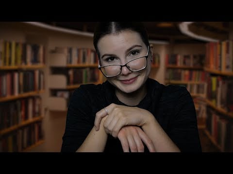 📚ASMR LIBRARY📚 | book sounds, writing, stamping, soft speaking + unintentional triggers (roleplay)