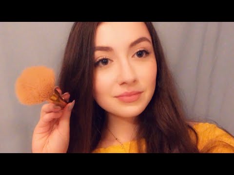 ASMR doing your DATE makeup roleplay (face brushing, whispering, personal attention, mouth sounds)