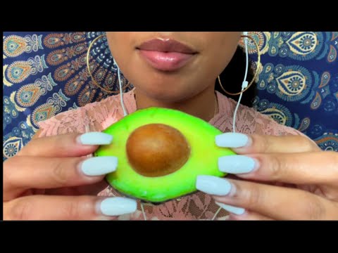 ASMR | Eating Emoji Foods 🍭🍉🍏🥑🫑🥕🍅🍌🍪🍎🥒🍋🌽 Different Eating Sounds