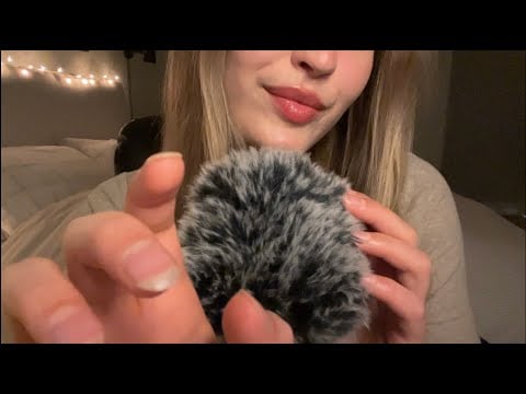 ASMR | inaudible trigger words, fluffy mic scratching, and wet and dry mouth sounds | Gil's CV